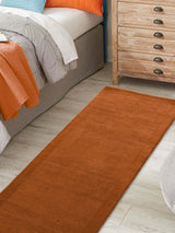 Next Asiatic Rugs Terracotta Orange York Wool Runner Rug- Buy online at McGrocer