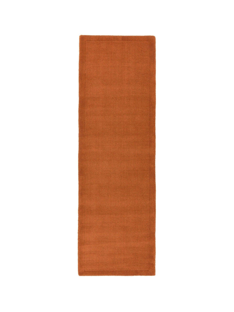 Asiatic Rugs terracotta orange wool runner rug (British brand)