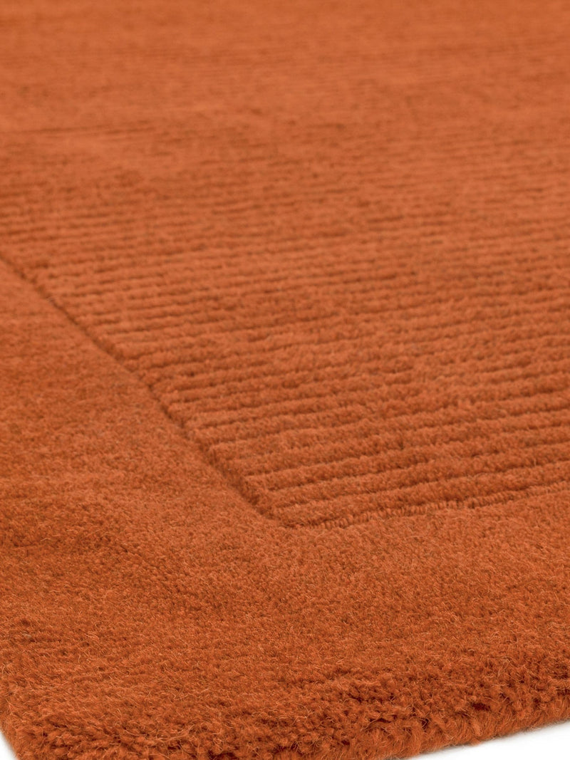 Asiatic Rugs terracotta orange wool runner rug (British brand)