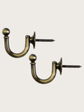 Laura Ashley brass ball end curtain hooks pair, imported from the UK