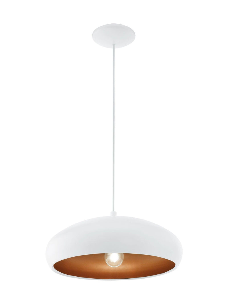 Eglo white copper Mogano vintage ceiling pendant - British product