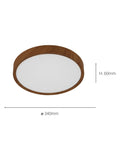 Eglo Musurita white dark wood ceiling light, UK version