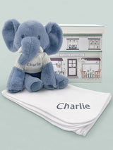 Next Babyblooms Personalised Elephant White Soft Toy with Snuggle Wrap Gift Set- Buy online at McGrocer