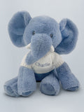 Babyblooms personalised white soft toy elephant 25cm - British product