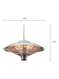 BHS Silver LED Patio Heater 2000W, imported from the UK