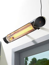 Next BHS Black Wall Mount Patio Heater 2kW with Remote and 24-Hour Timer- Buy online at McGrocer
