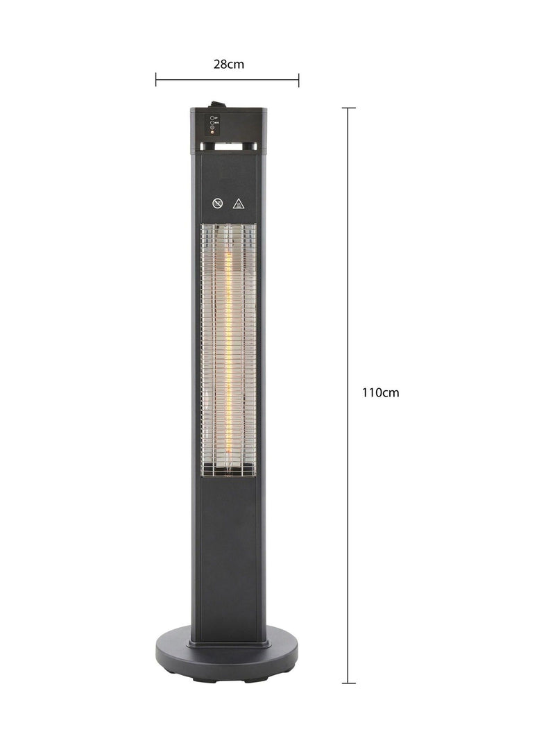 BHS Standing Patio Heater Black 1600W, UK version