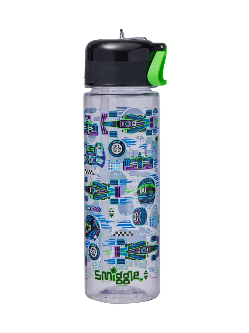 Smiggle Blue Accelerate plastic drink bottle 650ml, imported from the UK