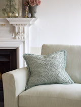 Next Shabby Chic by Rachel Ashwell Blue Washed Dobby Cushion 50cm x 50cm- Buy online at McGrocer
