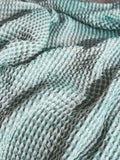 FatFace teal blue textured waffle throw (British brand)