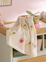 Next JoJo Maman Bébé Multi Crochet Fruits Knitted Baby Blanket 90cm x 70cm- Buy online at McGrocer