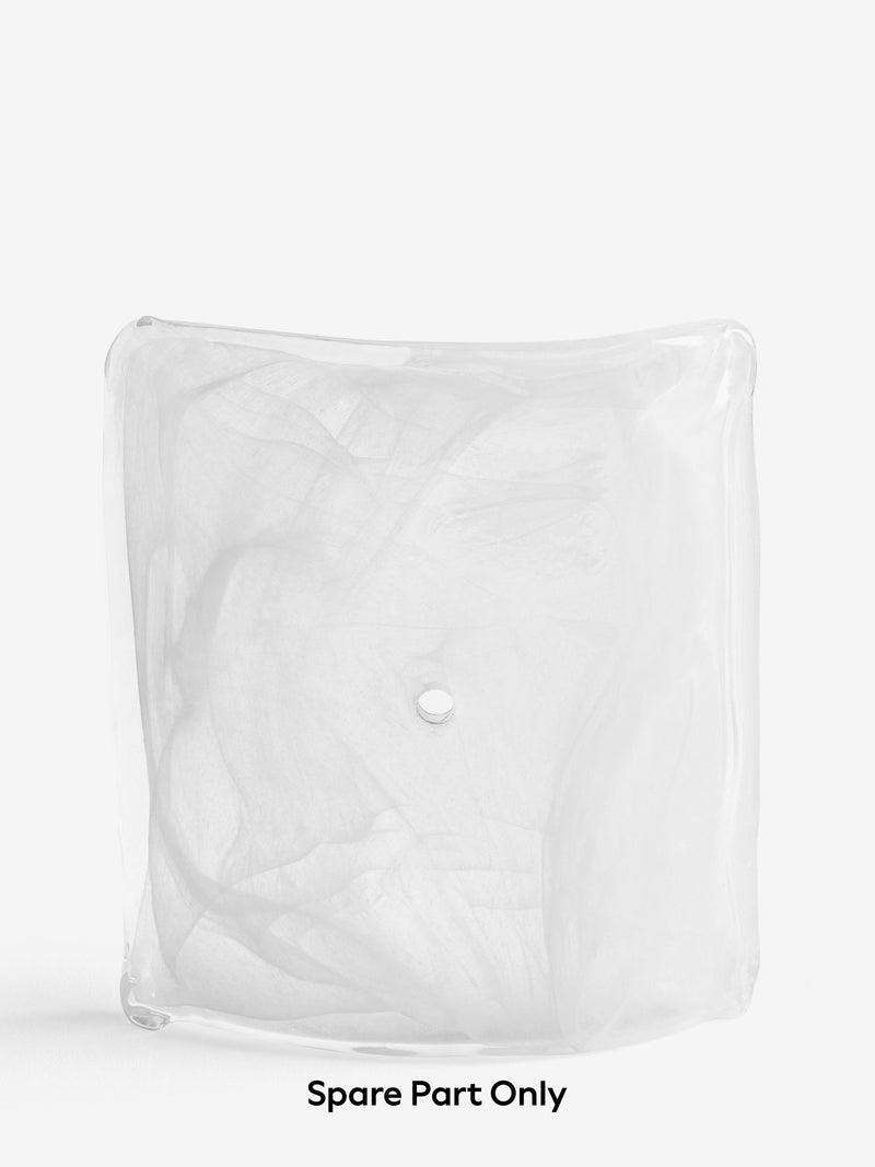 White Siena spare glass H50913 for toilet flush - British product