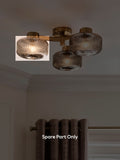 Lexington smoke grey flush glass shade Y35754, UK version