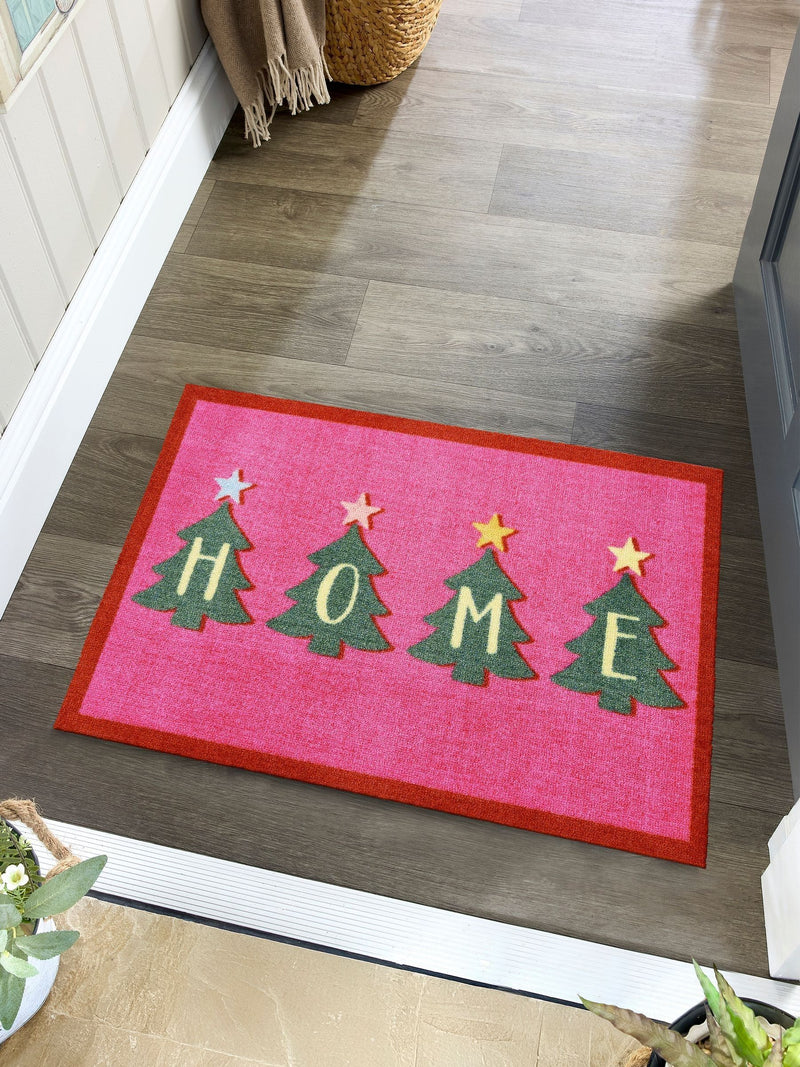 My Mat Pink Bright Christmas mat 75x50cm - British product