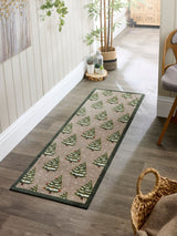 Next My Mat Beige Christmas Winter Trees Runner 150cm x 50cm- Buy online at McGrocer