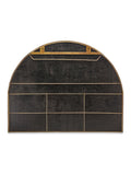 Nkuku black iron arch overmantle mirror, imported from the UK