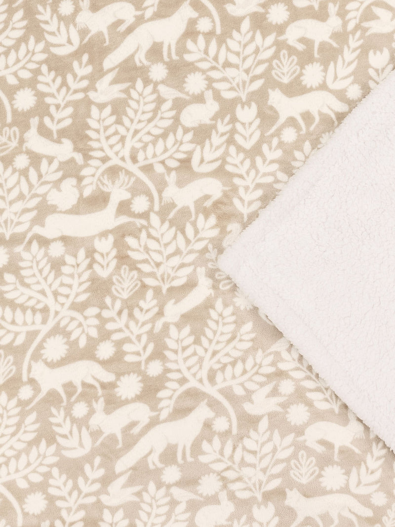 Furn Sable Scandi Woodland Sherpa Fleece Throw - British product