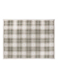 Wylder Grey/Natural Braemar Tartan Fleece Throw (British brand)