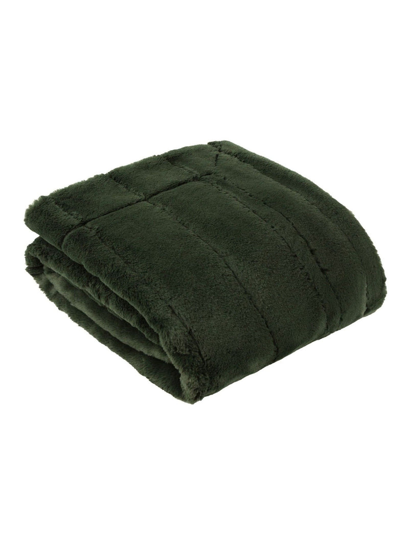 Paoletti Pine Empress faux fur throw blanket - British product