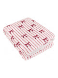 Furn Noortje Bows pink sherpa fleece throw 180x130cm - British product