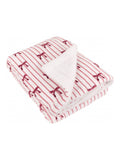 Furn Noortje Bows pink sherpa fleece throw 180x130cm - British product