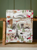 Next Furn Cream Christmas Joy To All Fleece Throw- Buy online at McGrocer