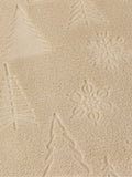 Furn Christmas fleece throw with embossed trees, imported from the UK