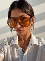 Next Never Fully Dressed Orange Visor Acetate Sunglasses with Case- Buy online at McGrocer