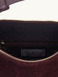 Apatchy Burgundy Charlie suede handbag (British brand)