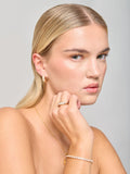 Aela gold tone wrap ring with diamond simulants, UK version