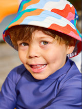 Next JoJo Maman Bébé Multi-Coloured Wavy Stripe Swim Bucket Hat- Buy online at McGrocer