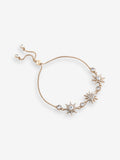 Crystal Celestial Toggle Bracelet in Antique Gold Tone with Adjustable Closure