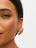 Gold Tone Polished Twist Hoop Earrings, Pack of 3