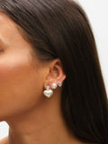Mood Silver Tone Crystal & Pearl Heart Earrings Pack of 3