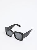 Friends Like These black chunky oversized square sunglasses, imported from the UK