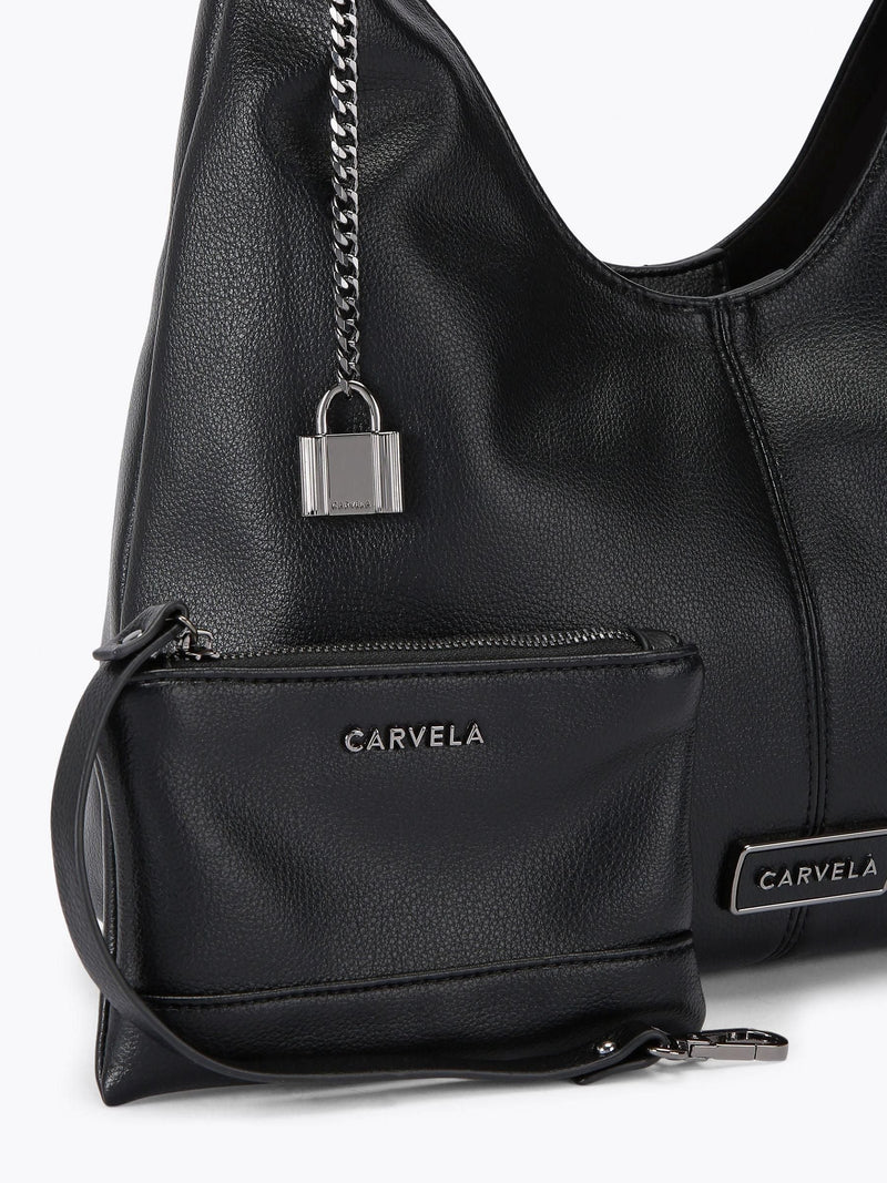 Carvela mini hobo bag black Cassia, imported from the UK