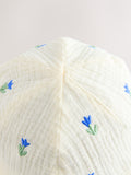 Legionnaire hat in cream and blue floral print - British product