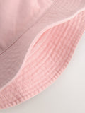 Pink cotton bucket hat for children, British product