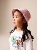 Pink cotton bucket hat for children, British product
