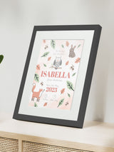 Next Jonnys Sister Personalised On The Day You Were Born Woodland Framed Print 12 x 10 inches- Buy online at McGrocer