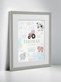 Jonnys Sister personalised farmyard framed print 12 x 10 inches, imported from the UK