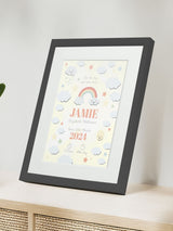 Next Jonnys Sister Personalised On The Day You Were Born Rainbow Framed Print 12x10 inches- Buy online at McGrocer