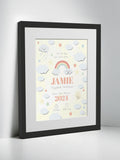 Jonnys Sister personalised rainbow framed print 12x10 inches imported from the UK