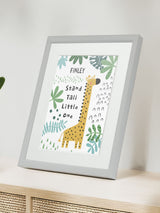 Next Jonnys Sister Personalised Giraffe Children's Nursery Framed Print 12 x 10 inches- Buy online at McGrocer
