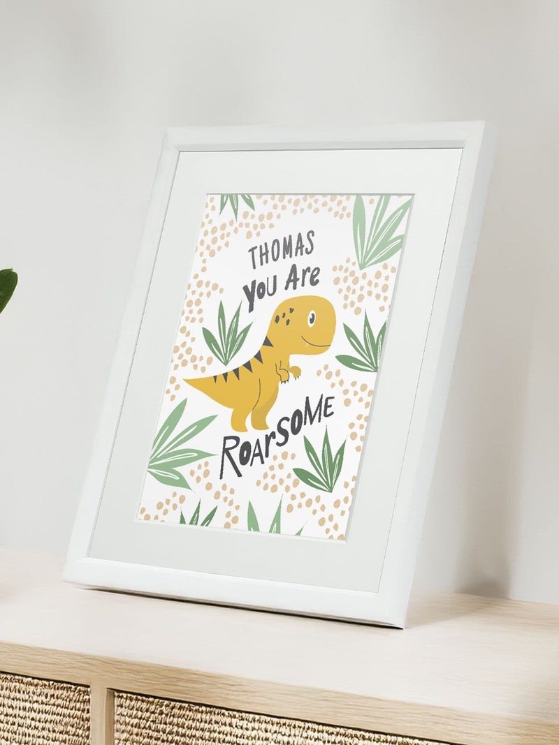 Jonnys Sister dinosaur framed print 12x10 inches, UK import