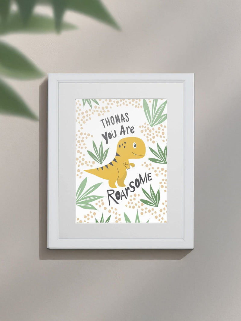 Jonnys Sister dinosaur framed print 12x10 inches, UK import