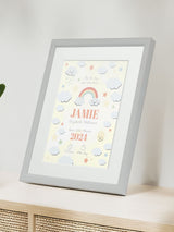 Next Jonnys Sister Personalised On The Day You Were Born Rainbow Framed Print 12x10 inches- Buy online at McGrocer