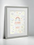 Jonnys Sister personalised rainbow framed print 12x10 inches, imported from the UK