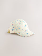 Next Floral Blue Bow Back Children's Baseball Cap - Ages 3 Months to 10 Years- Buy online at McGrocer