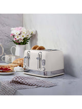 Next Laura Ashley Cotton White 4 Slice Toaster- Buy online at McGrocer